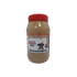 A jar of Dog Peanut Butter formulated for dogs, with a red lid on a white background.