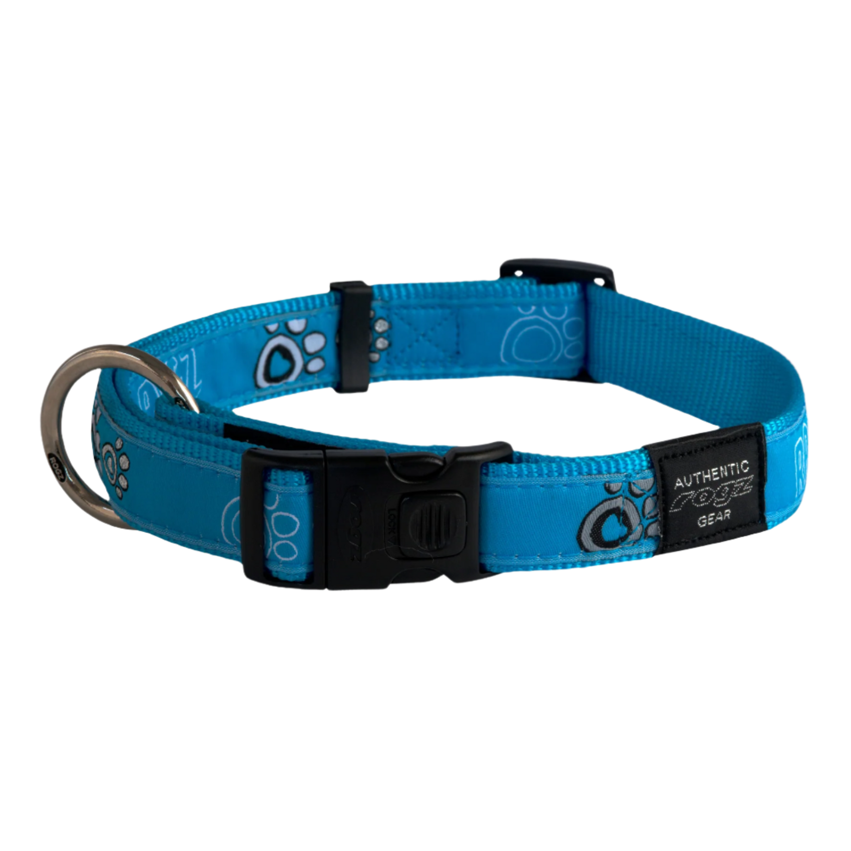 Rogz Collar - Turquoise Paw