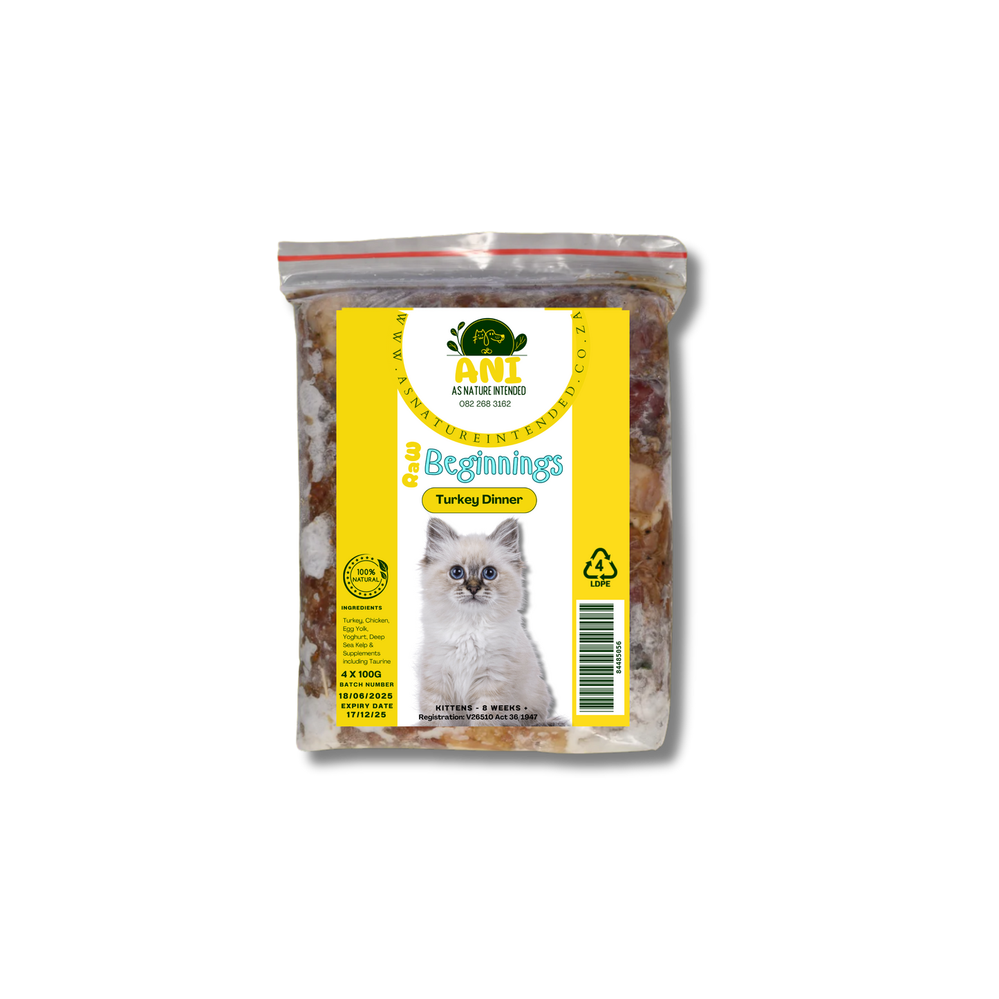 Raw Beginnings - Turkey Meal for Kittens