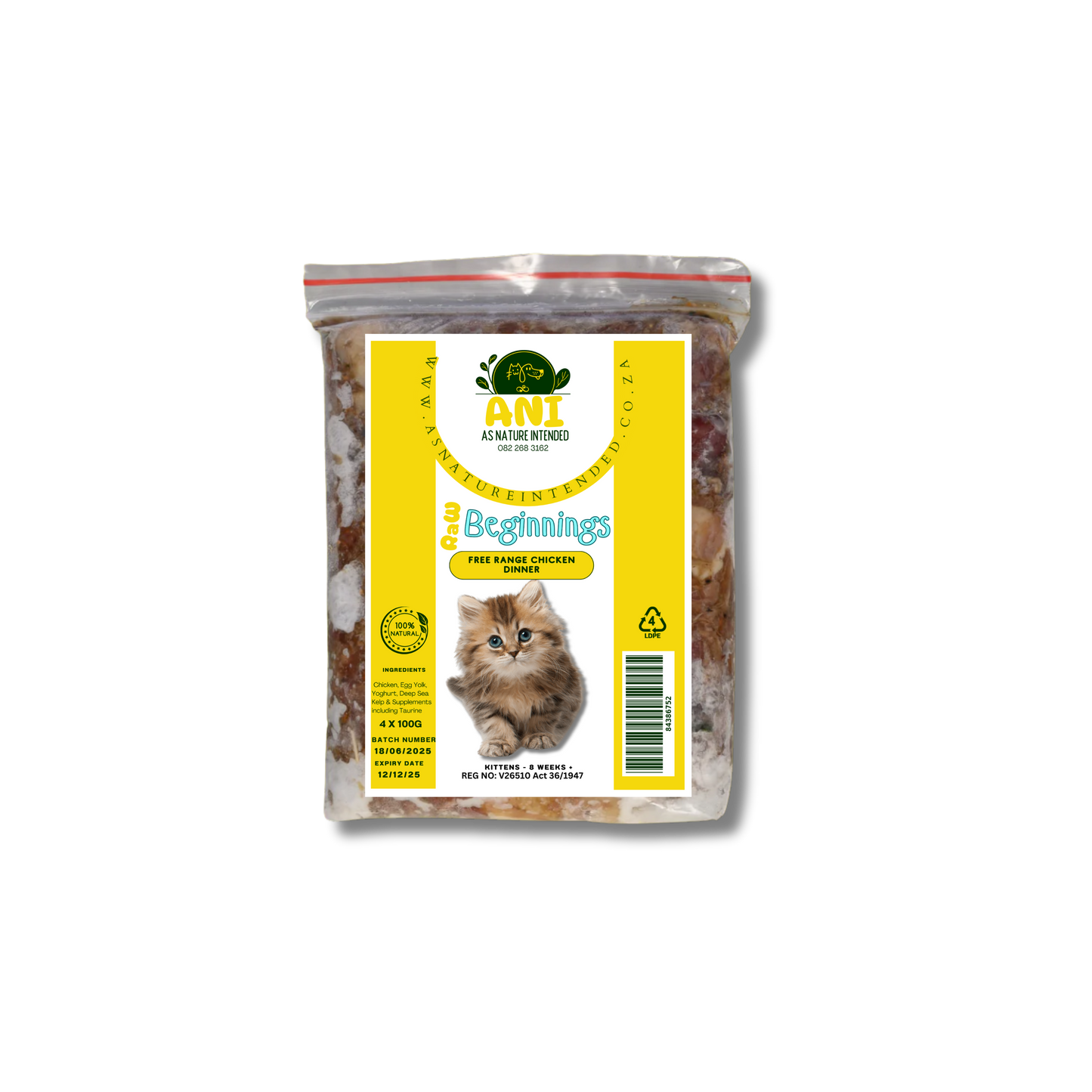 Raw Beginnings - Chicken Meal for Kittens