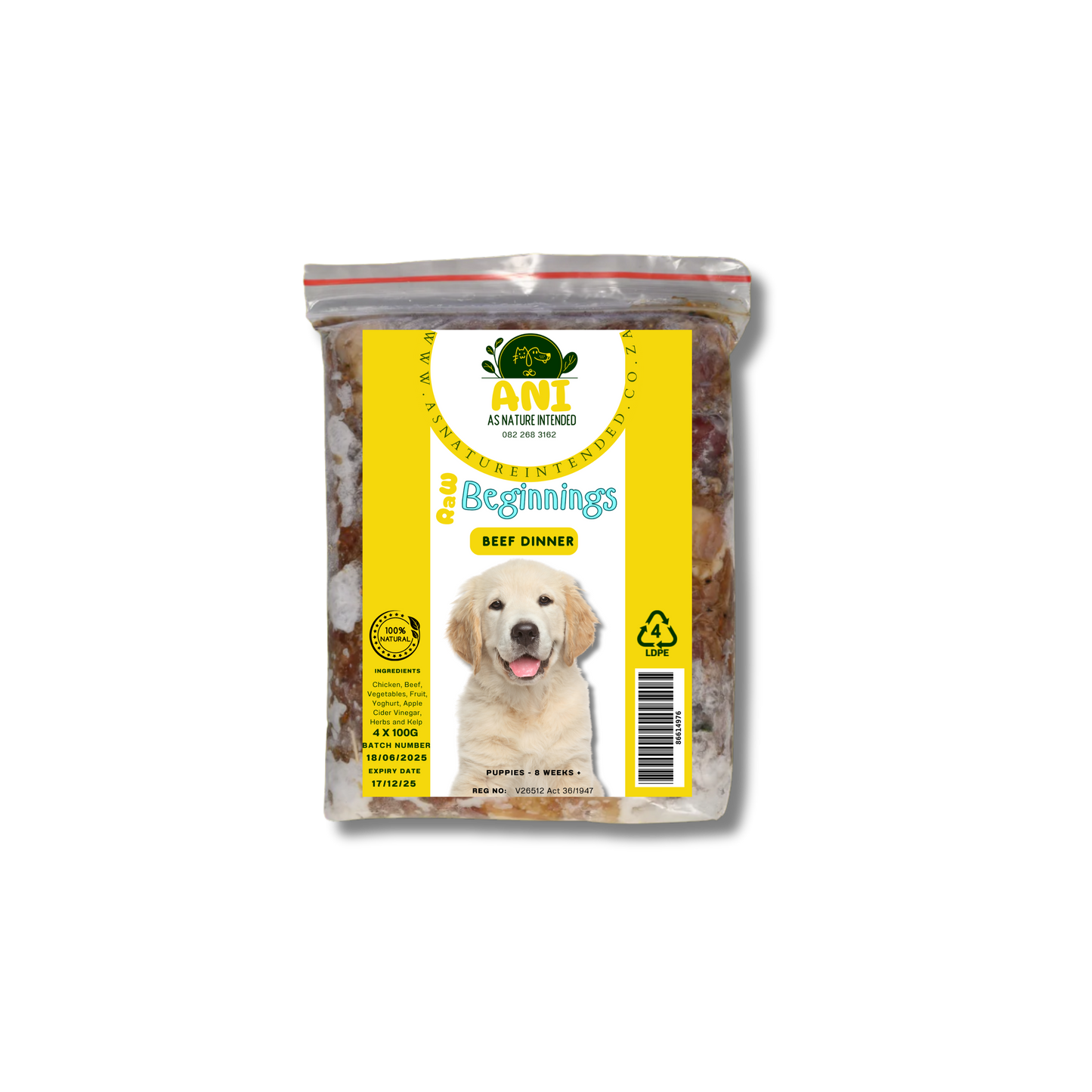 Raw Beginnings - Puppy Beef Meal