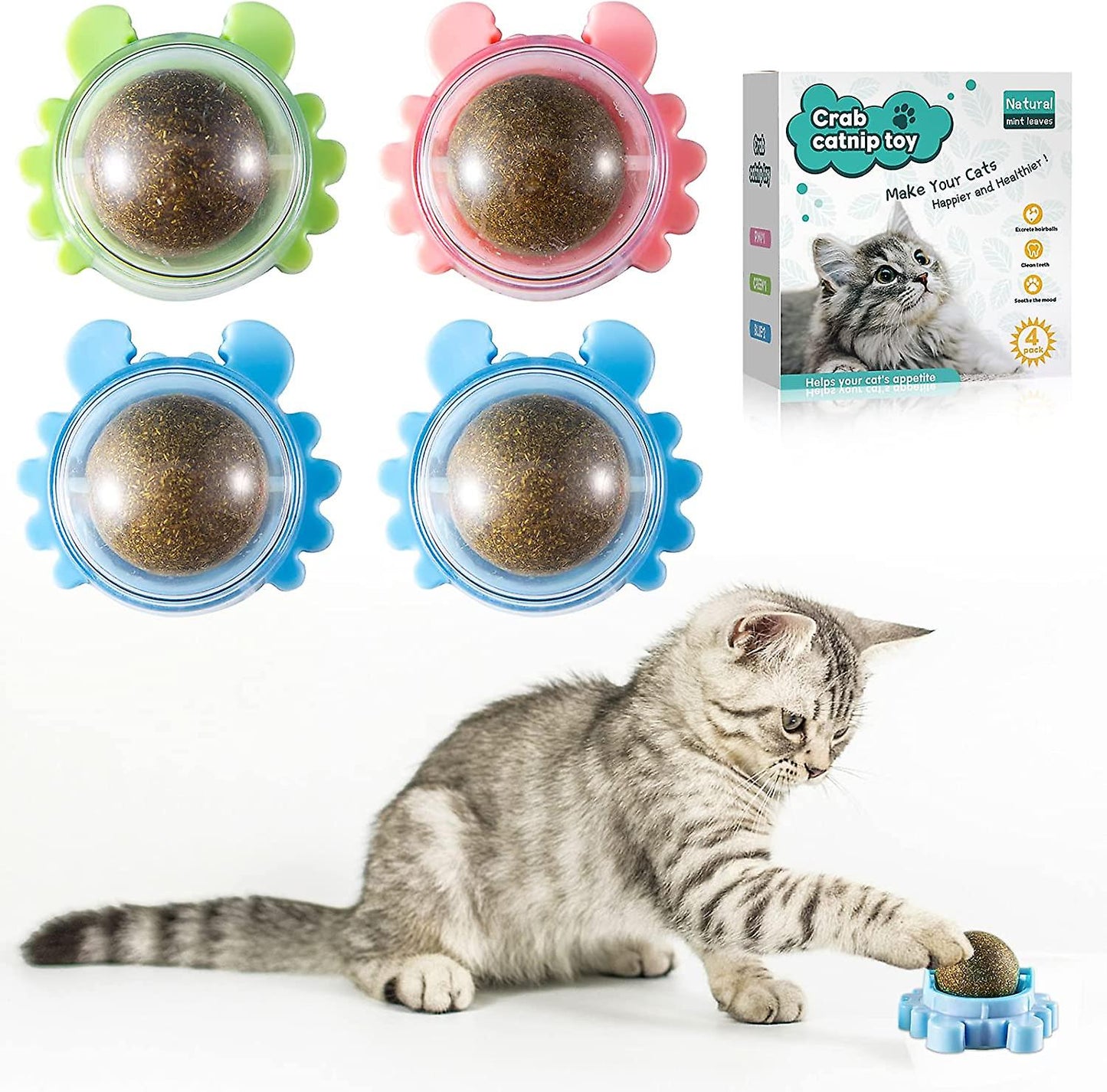 Catnip Crab Spinner Toy Supplements