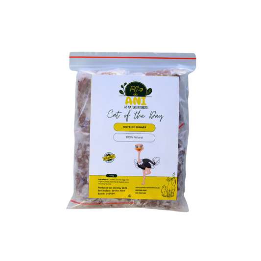 Package of 'Cat of the Day' cat food with a visible brand logo on a white background