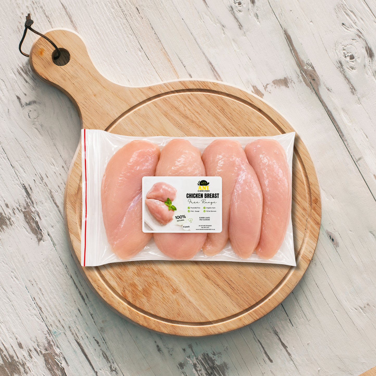 Free Range Raw Chicken Breast