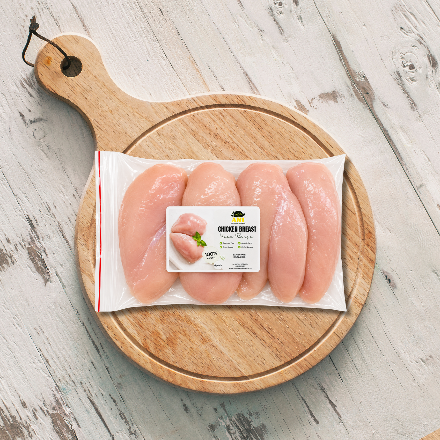 Free Range Raw Chicken Breast
