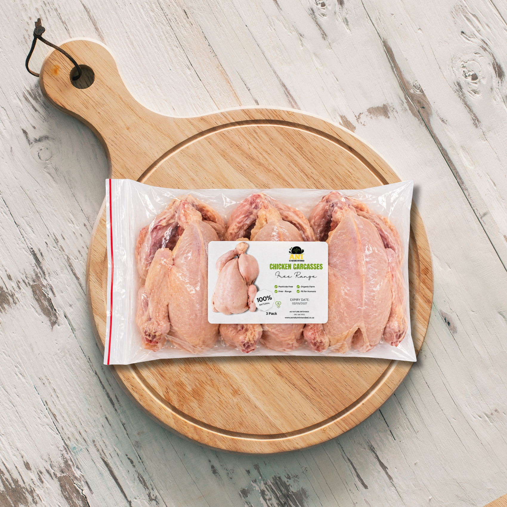 Free Range Chicken Carcass (pack of 3)