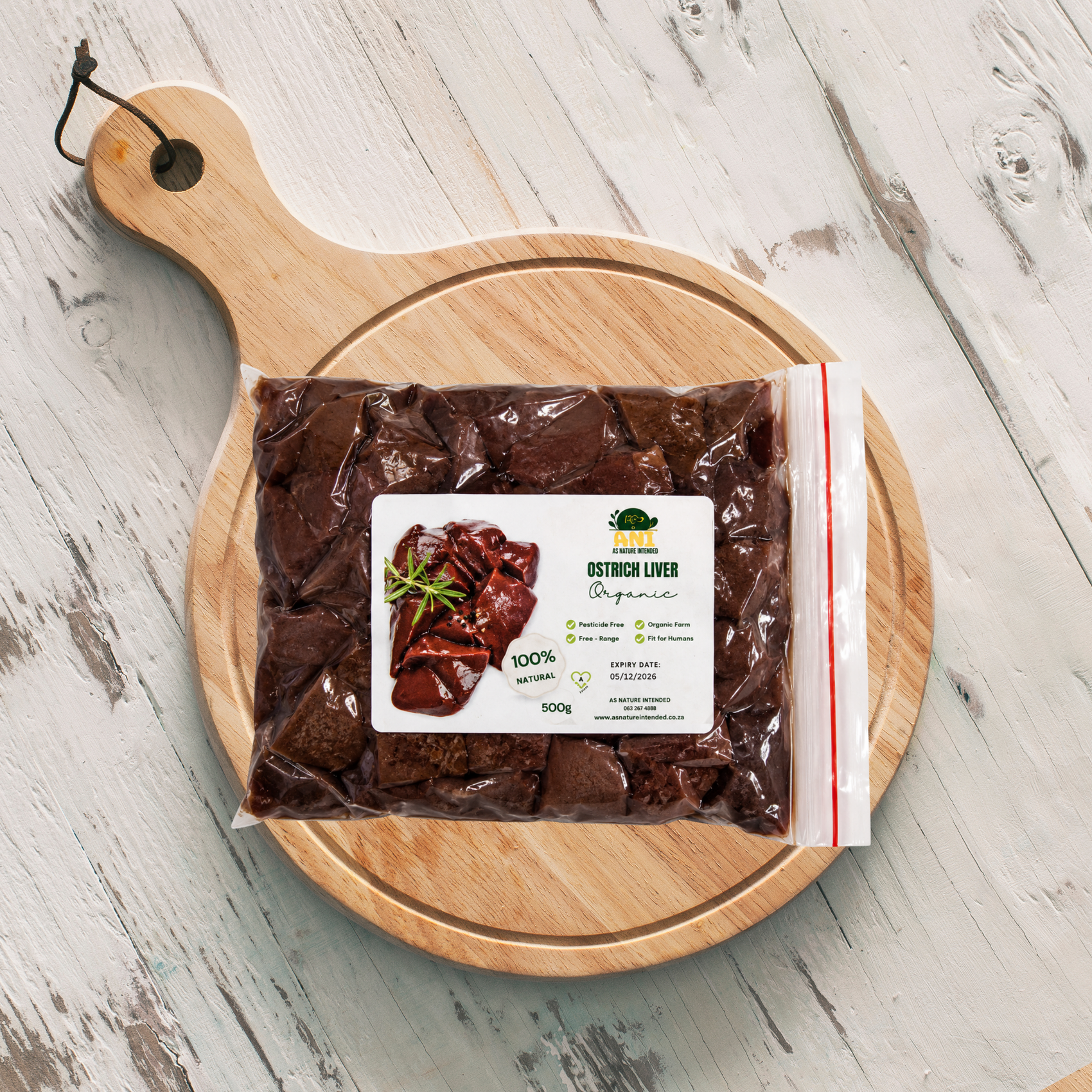 Minced Ostrich Liver 500g