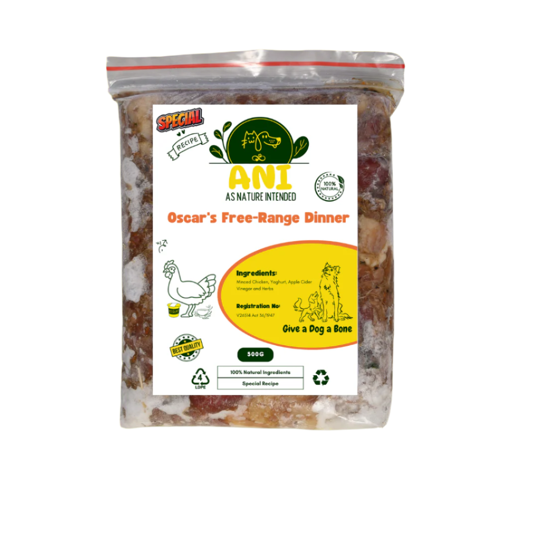 Oscar's Pure Free Range Chicken Mince: for Skin and Allergy Problems