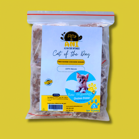 Raw Beginnings - Chicken Meal For Kittens 400G (4X100G) Cat Food