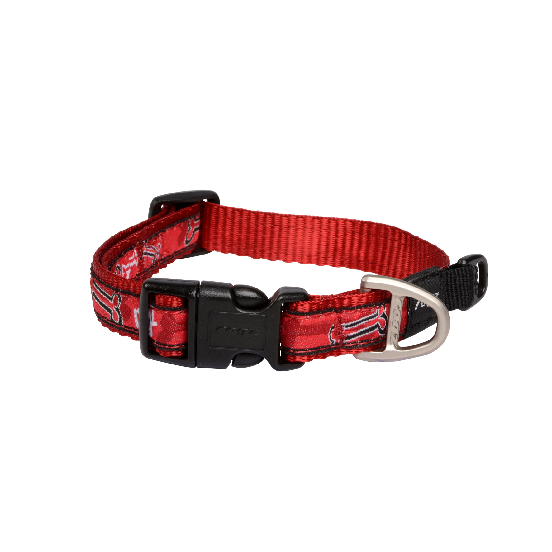 Rogz Collar - Red Bone Medium Accessories