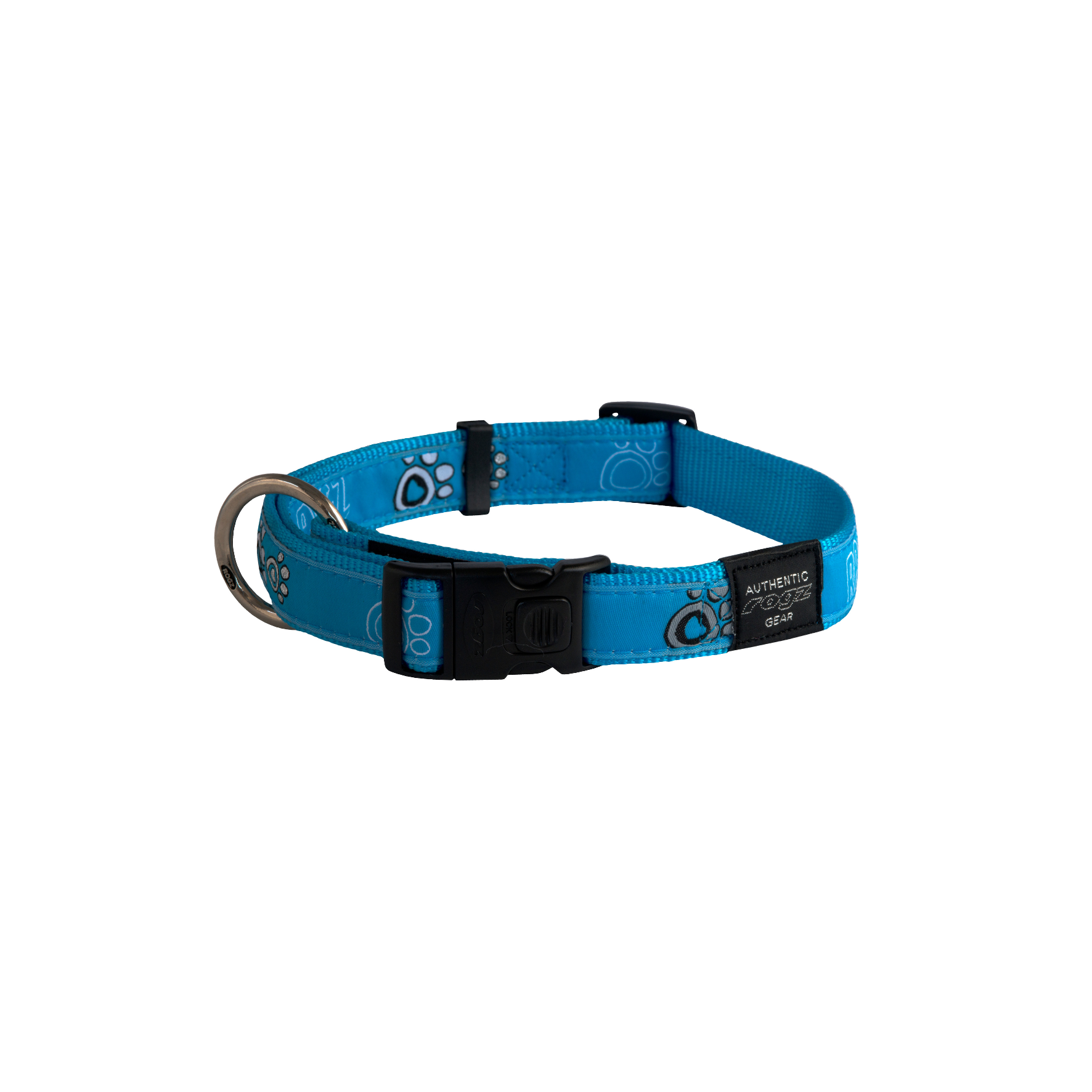 Rogz Collar - Turquoise Paw Small Accessories