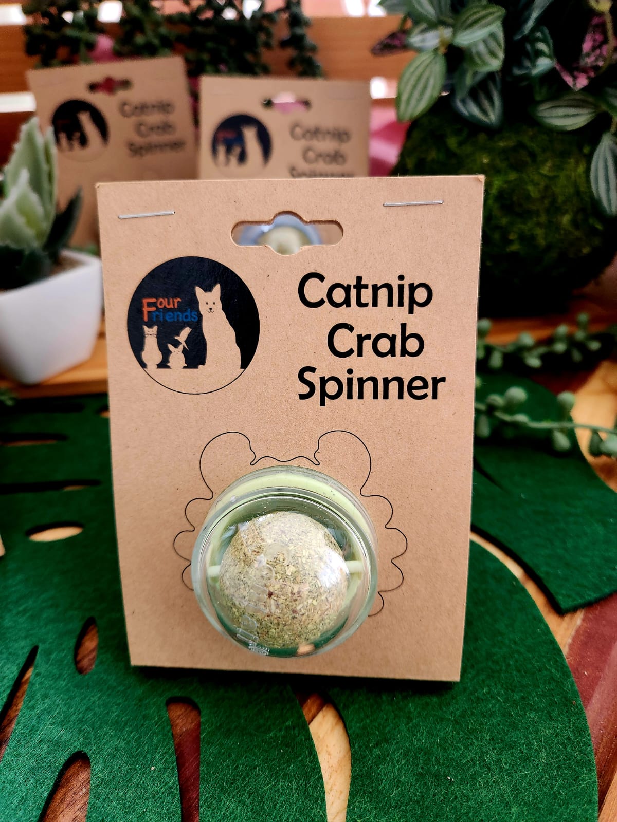 Catnip Crab Spinner Toy