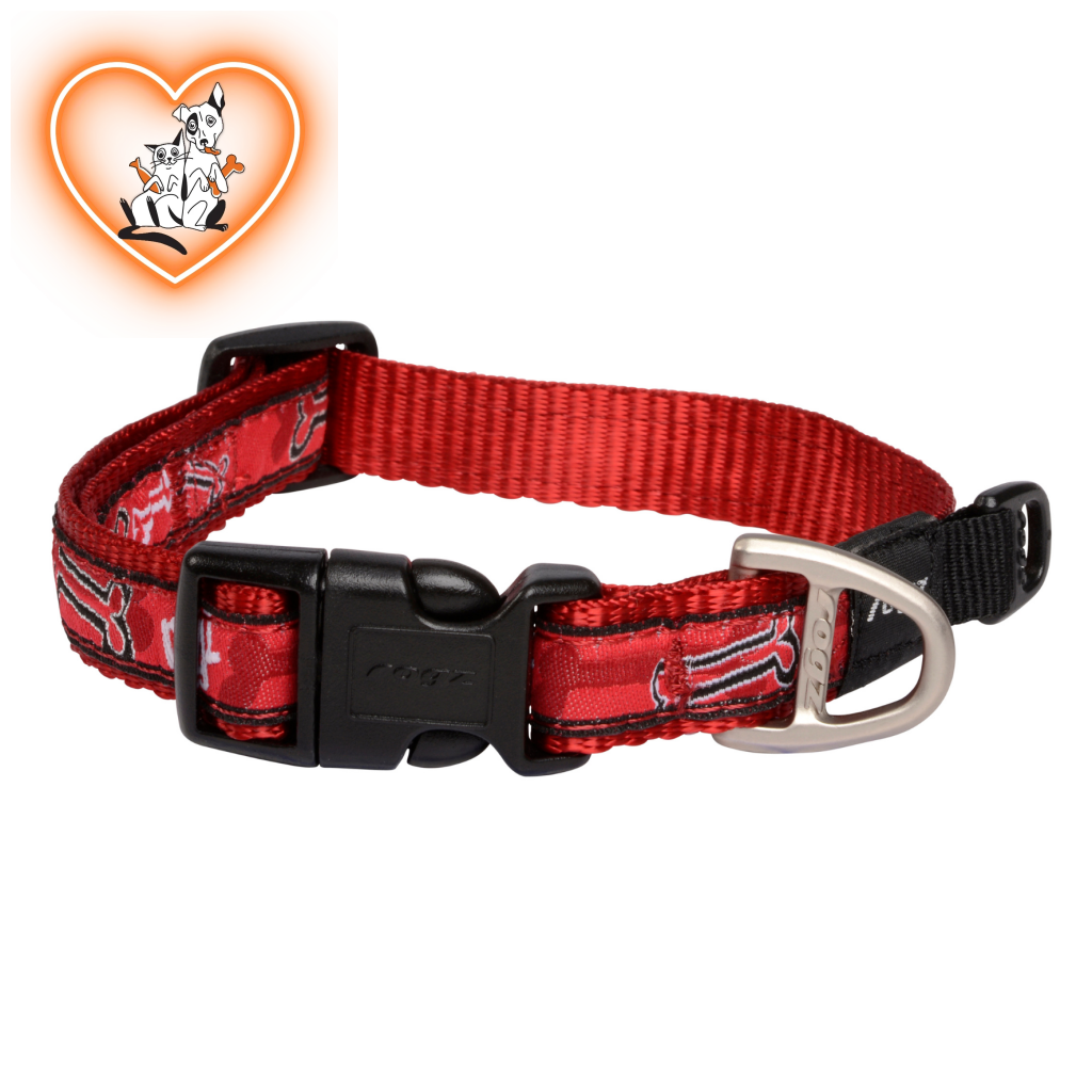 Rogz Collar - Red Bone Extra Large Accessories