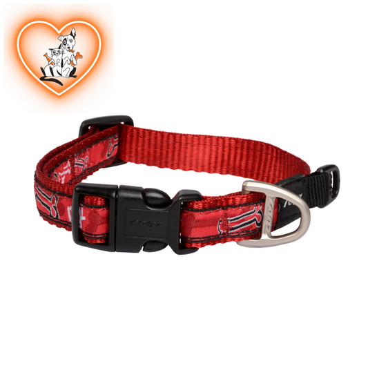 Rogz Collar - Red Bone Large Accessories