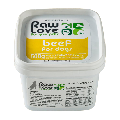 Beef for Dogs: 500g-1kg